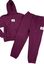 Nike Air Jordan Mens Flight Sweatsuit Statement Fleece Tracksuit Bordeaux M/L