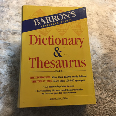 Barron's Reference Guides Dictionary And Thesaurus Paperback Book 2005