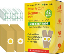 Wart Corn Remover Pads for Feet: 42 Pack 40 Salicylic Acid Extra Strength