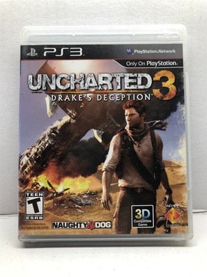 Uncharted 3: Drake's Deception (PlayStation 3, 2011) Complete w/ Manual Tested