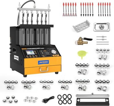 GDI Fuel Injector Cleaner Tester Automotive Injector Cleaning Machine 6 Cylinder