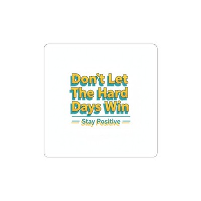 Stay Positive Shadow Typography Sticker | 3D Kinetic Text, Two-Tone