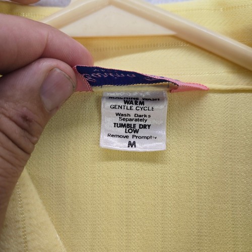 Camisa Polo De Colección Carina Ford Para Hombres M Disco Brillo EE. UU. 70 Johnny Cuello Punta - Imagen 4 de 17