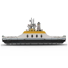 Compatible Medium sized Car Ferry with Loading Ramps Building Toys 2839