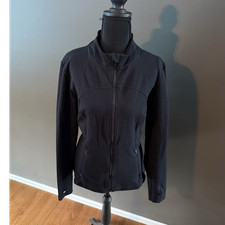 Spyder Active Women s Black Full Zip Jacket Long Sleeve Short Length Size L