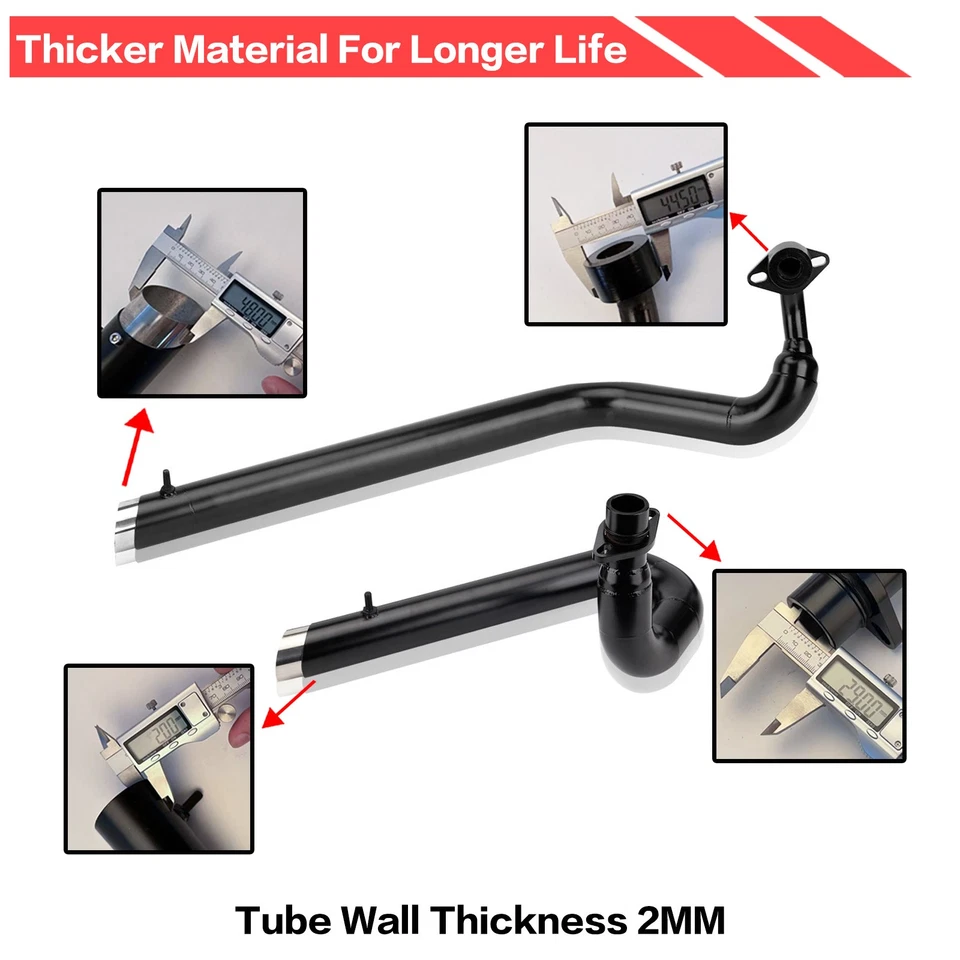 Shortshots Staggered Exhaust Pipe Kits For Kawasaki Vulcan 800 VN800 EN800 VN400 - Imagem 3 de 4