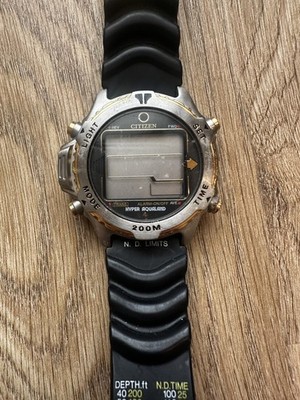 Vintage Citizen Promaster Hyper Aqualand Diver Watch D208-089839 Digital As Is