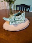Vintage McCoy Green Alligator Planter USA Pottery 1950’s