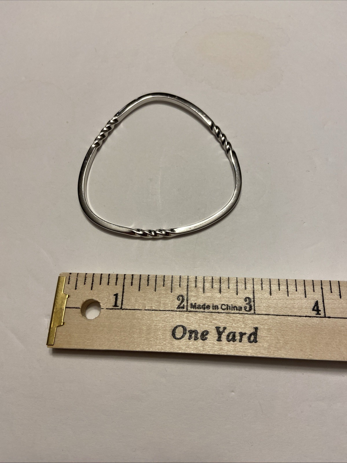 Triangular Bangle Bracelet Silver Tone Classiccor… - image 7