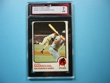 1973 O-PEE-CHEE MLB BASEBALL CARD #480 JUAN MARICHAL KSA 7 NM SHARP!! '73 OPC