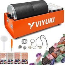 2025 Professional Rock Tumbler Kit - Double Drum 6LB Lapidary Polisher for...
