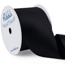 2 PCS Black Double Faced Satin Ribbon 10 Yards Each For Gift Wrap Bows Pro