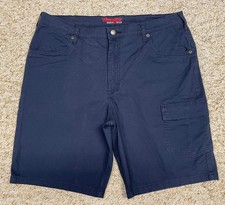 Wrangler Rugged Cargo Shorts Men's size 38 Hiking Outdoor Blue Stretch