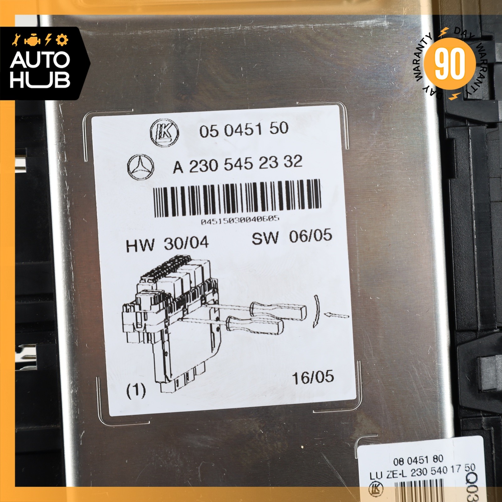03-12 Mercedes R230 SL500 SL55 AMG Front Left SAM Fuse Box Control Module OEM