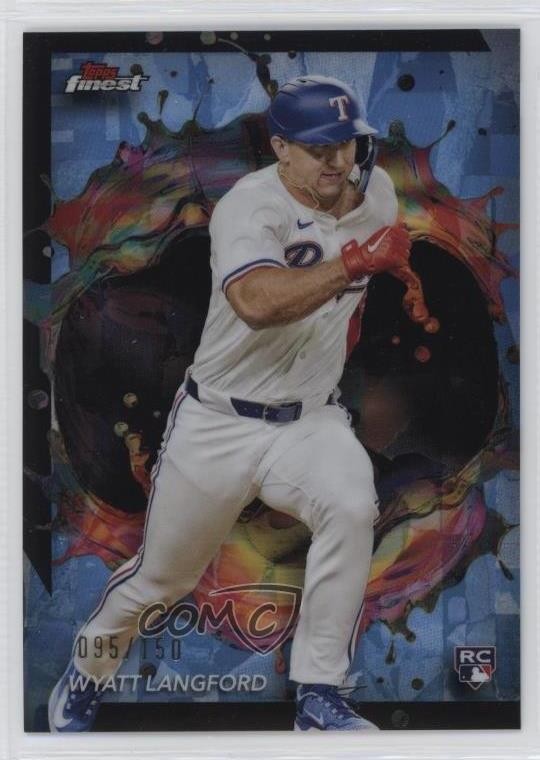 2024 Topps Finest Rare Sky Blue Refractor 95/150 Wyatt Langford #226 v9t