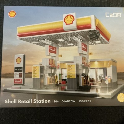 CaDA C66026 Shell Retail Station Tankstelle inkl. Beleuchtung