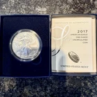 2017-W Burnished American Silver Eagle Uncirculated w/ Box & COA US Mint