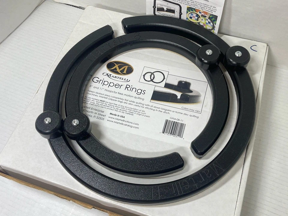 Free Motion Quilting Sewing & Embroidery Hoops & Gripper Rings 8 & 11 Inch - Image 2 of 4