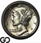 1924-S Mercury Dime, Full Split Bands, RARE Key Date, Choice Gem BU++ FSB