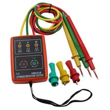 2X(60V-600V AC Indicator Meter Phase Sequence Tester LED Buzzer with5453