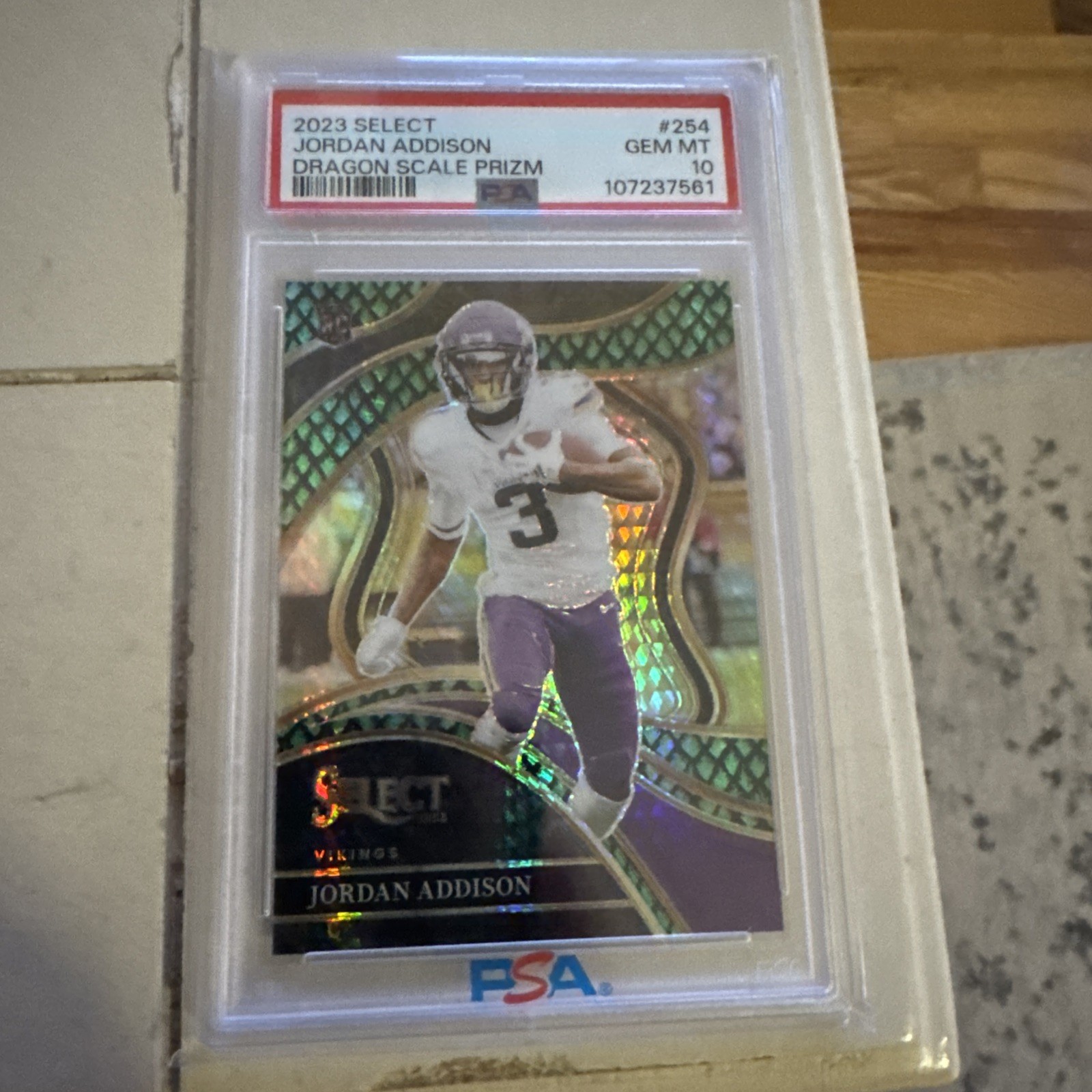 Jordan Addison Panini Select #254 Dragon Scale Prizm