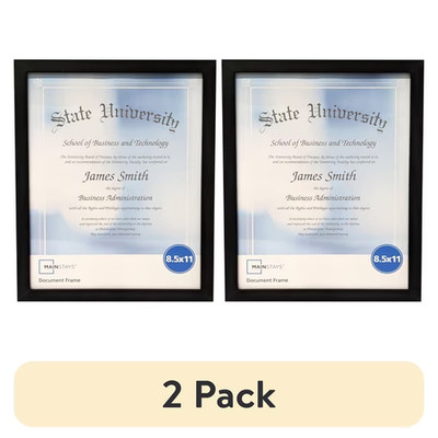 (2 pack) Mainstays 8.5x11 Document Picture Frame, Black