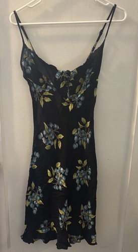 Vintage Betsey Johnson Small Blueberries Fruit Print Slip Style Dress