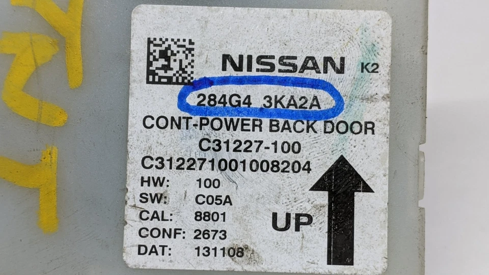 Módulo de control de puerta levadiza eléctrica Nissan Pathfinder 2014-2016 284G4-3KA2A Foto 2 de 2
