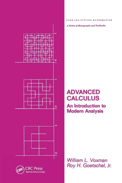 Advanced Calculus | An Introduction To Modern Analysis | Voxman | Taschenbuch-image