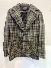 Vtg 1960s 1970s Jean Blazers By CAMPUS Made In Usa Green Multi Color Fast Ship