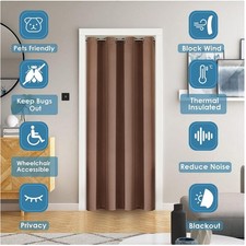Temporary Privacy Divider, Cappuccino Blackout Curtain