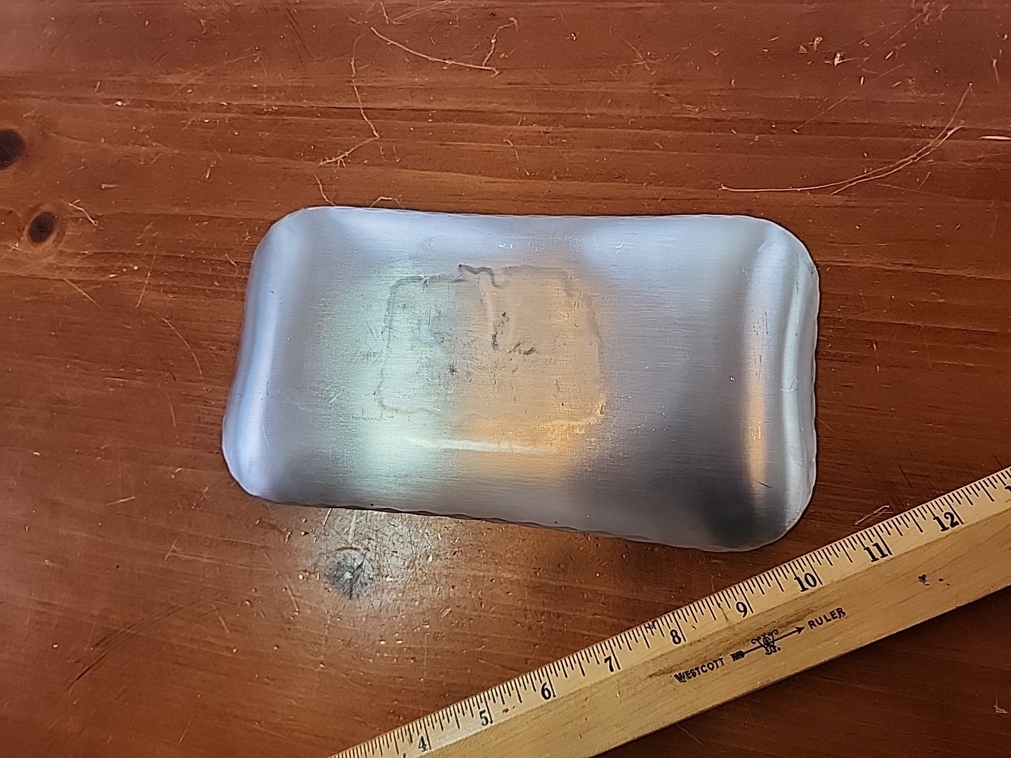 Vtg Ulvik i  Hardanger Norwegian  Pewter Viking Folk Art Tray 9.25" x 5"