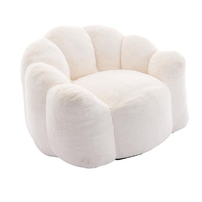 High-Elastic Foam Bean Bag Sofa Chair with Non-Slip Base - Pre-Filled & Ready to