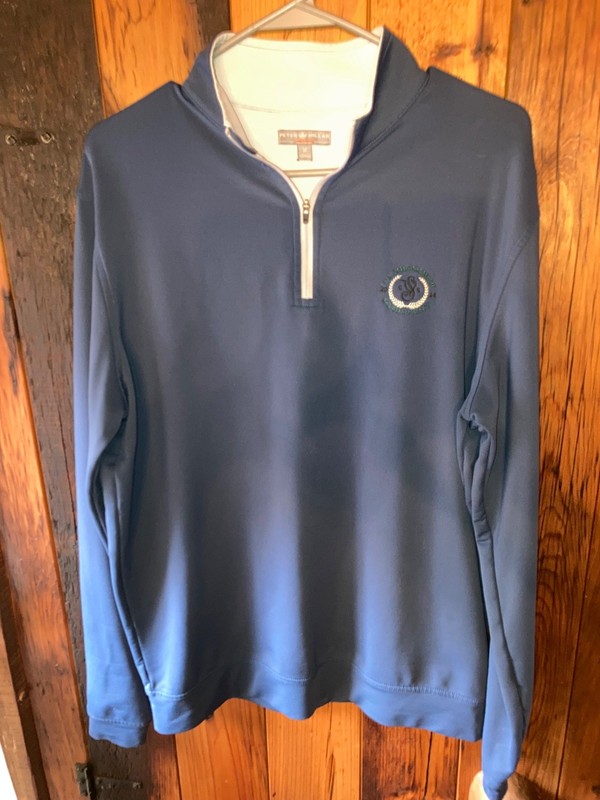 Men's Size M Peter Milar 1/4 zip Navy Pullover