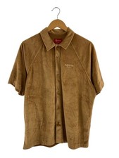 Supreme 19FW VELOUR S S SHIRT Short Sleeve Shirt L Velour BRW