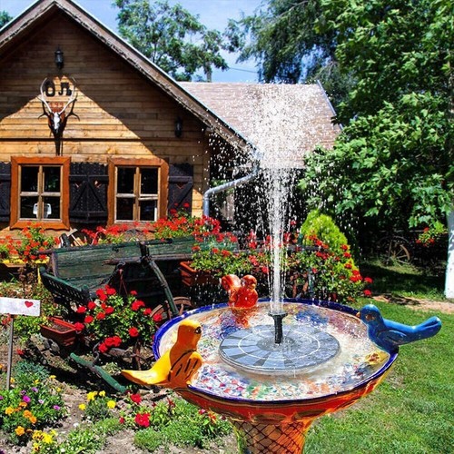Solar Fountain Pump W/6 Nozzles Floating Solar Pond Pump for Garden, Pond, Pool - Picture 10 of 24