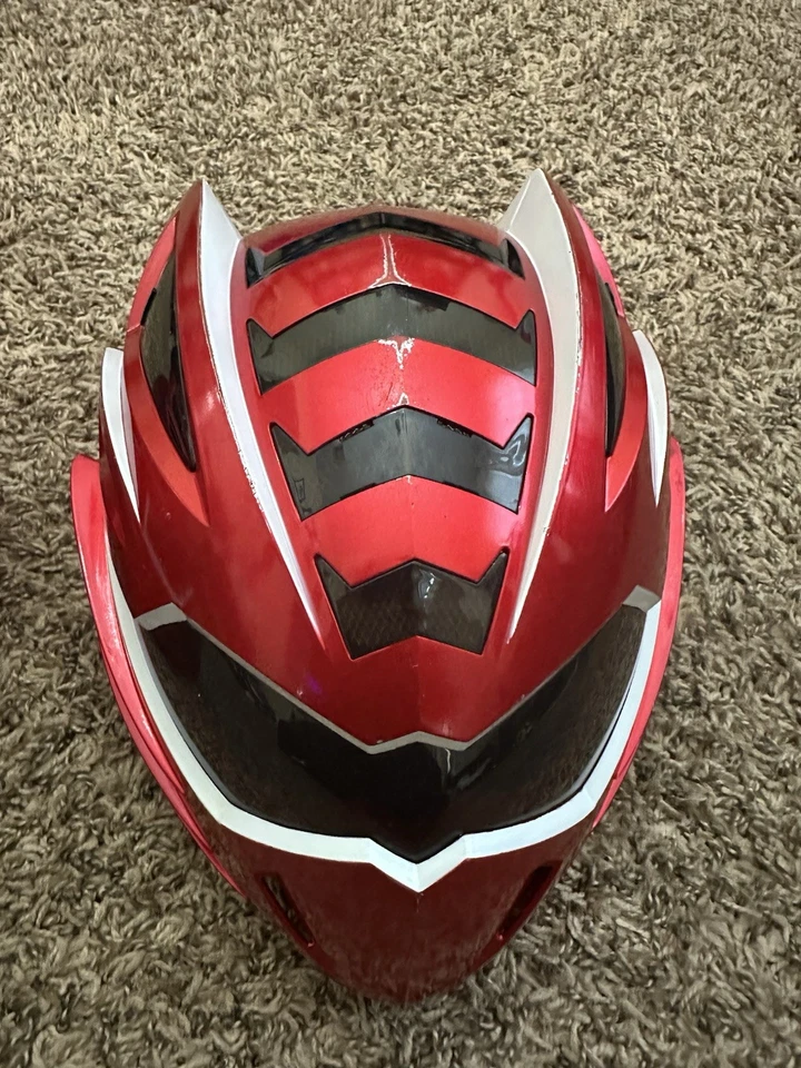 2 x Casco Power Rangers Jungle Fury Rojo 2008 Bandai Usable con Luces Sonido Foto 3 de 4