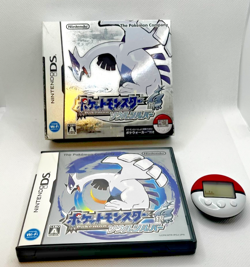Nintendo DS Pokemon Soul Silver w/box Unused pokewalker Japan