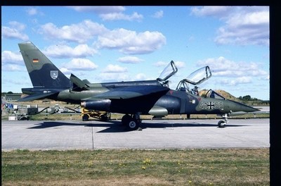 BZ483 ORIGINAL K64 AIRCRAFT SLIDE: German AF Dornier Alpha Jet 41+55