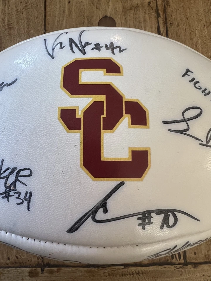 2016 USC Trojans Autographed Football Ball - 22 signatures Nike Vapor Elite - Image 4 of 4
