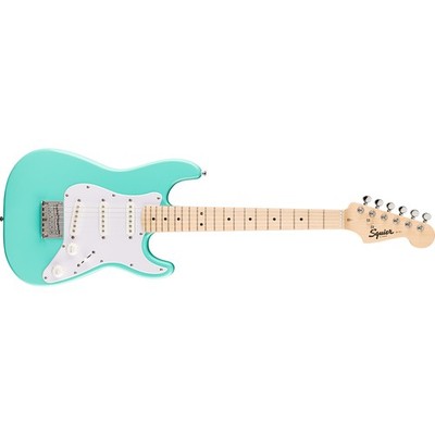 Fender Squier Mini Stratocaster Electric Guitar, Sea Foam Green, Maple Fingerboa