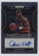 2021-22 Panini Prizm Penmanship Calvin Natt #PM-CNT Auto 19ed