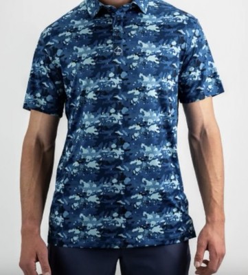 PINS AND ACES PINS AND ACES ELECTRIC CAMO POLO SIZE M NWT