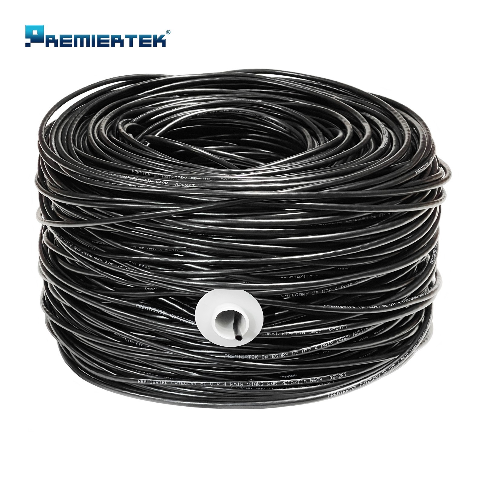1000FT CAT5E CABLE UTP WIRE BULK ETHERNET LAN NETWORK CAT5e RJ45 BLACK