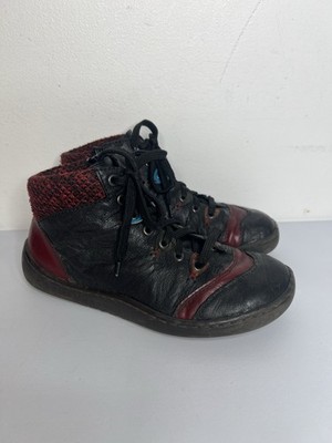 RIEKER Simona Black Red Leather Ankle boots Zip Women s 40 US 8.5-9
