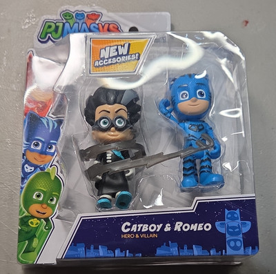 Just Play PJ Masks Catboy & Romeo Hero/Villain Figure Set w/ Accessory Age 3+