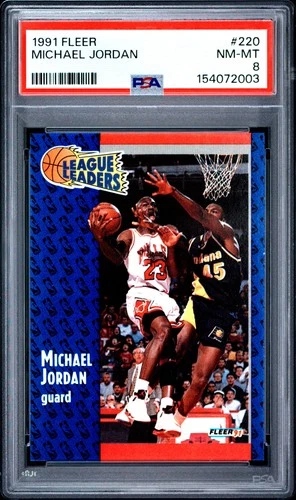 154072003 Michael Jordan 1991 Fleer #220 PSA 8