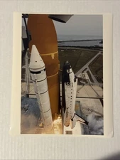 NASA STS 75 Shuttle Columbia Launches From Launch Pad 39B Press Photo