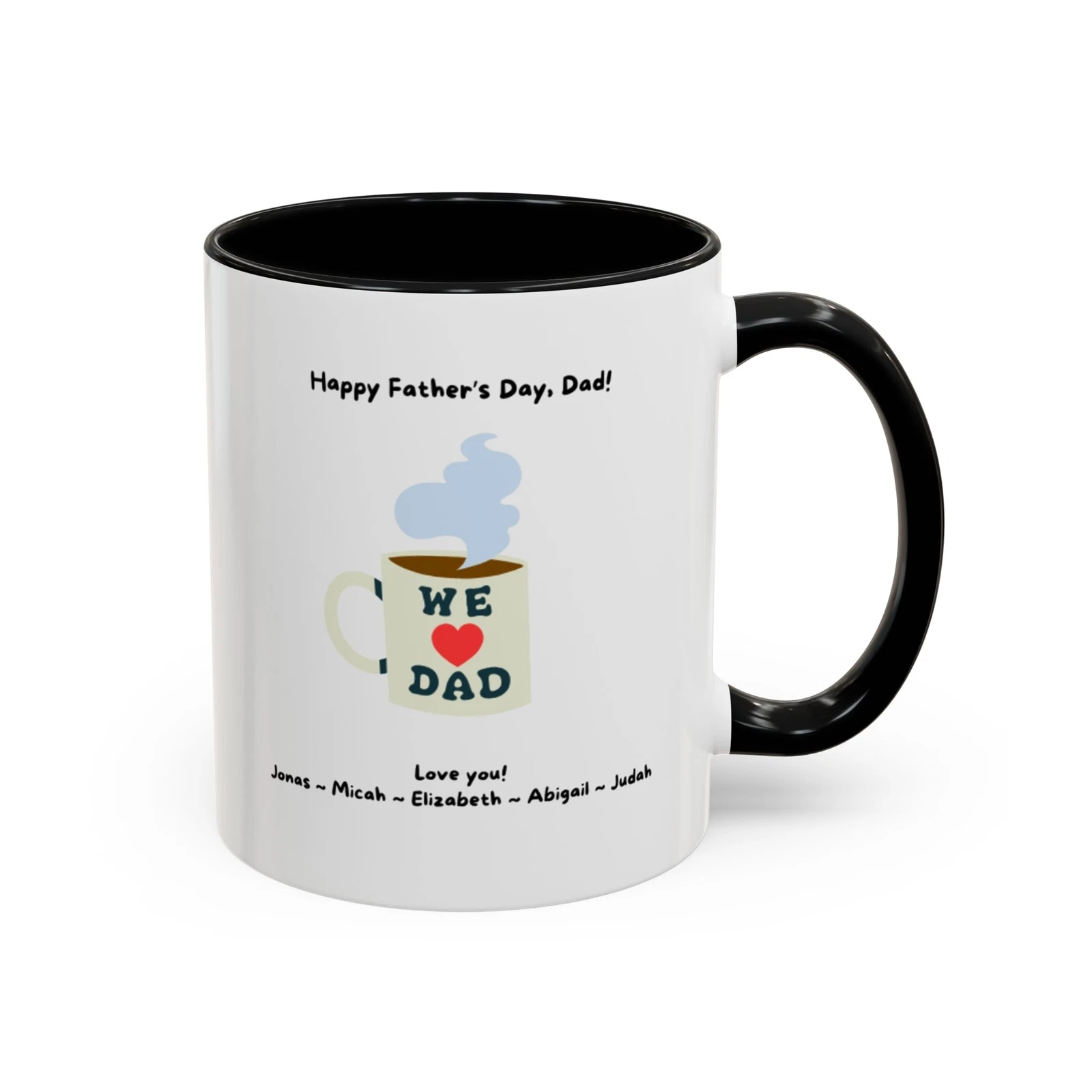 Fully customizable coffee mug for Dad/Grandpa; Father’s Day