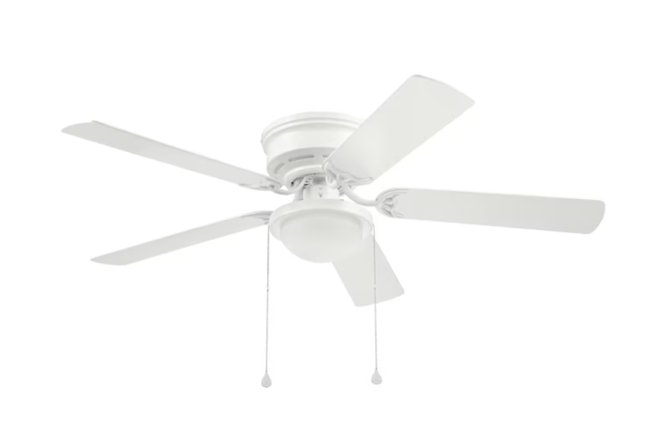 Harbor Breeze Armitage 52-in White LED Indoor Flush Mount Ceiling 
